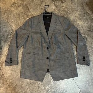 Talbots Women's Gray Wool Blend Blazer Size 16